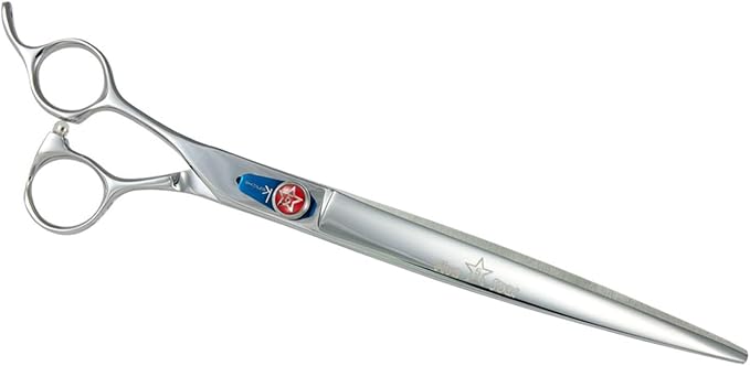 Kenchii Five Star Offset Lefty Professional Dog Grooming Shears, 9 Inch Straight Shears, Light Weight, Heavy Duty Pet Grooming Scissor for Dogs, Cats