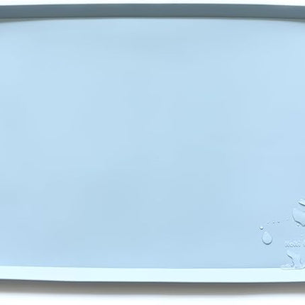 Hoki Found Silicone Pet Food Mats - Non Slip Bowl Placemats for Dogs & Cats - Waterproof, Suitable for Carpet - Frost