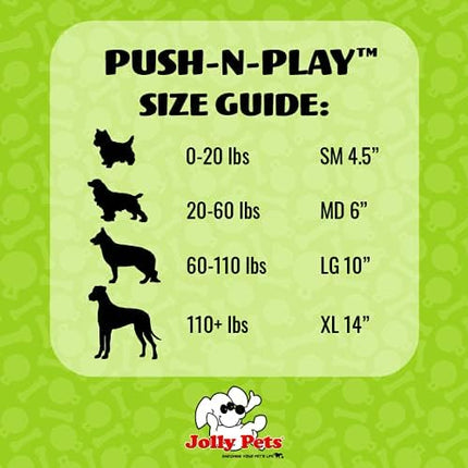 Jolly Pets Push-n-Play Ball Dog Toy, 14 Inches/Extra-Large, Purple,All Breed Sizes