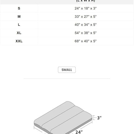 K9 Ballistics Tough Rectangle Pillow Dog Bed - Removable Cover, Washable, Durable & Water Resistant Dog Bed - Small, Sage Green