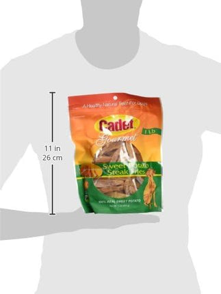 Cadet Gourmet Sweet Potato Steak Fries, Healthy Natural Chewy Dog Treats, Single-Ingredient, for Small & Large Dogs, 1 Pound