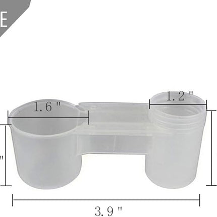 kathson 20 Pcs Bird Drinker Feeder Plastic Soda Pop Water Bottle Cup Ideal for Chicken Pigeons Birds Feeder Trough Animal Feeding Accessories