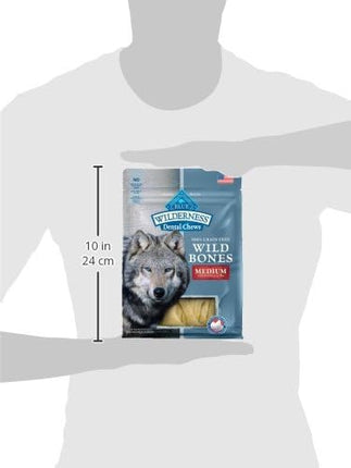 Blue Buffalo Wilderness Wild Bones Grain-Free Dental Chews Dog Treats, Medium, 10-oz Bag