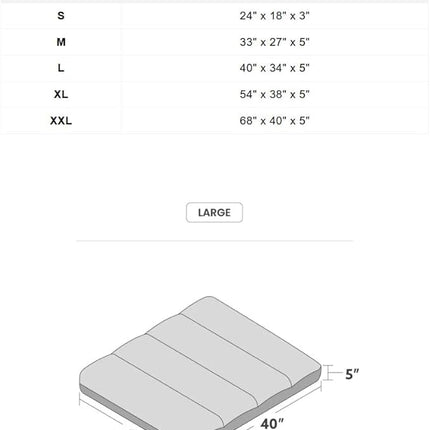 K9 Ballistics Tough Rectangle Pillow Dog Bed - Removable Cover, Washable, Durable & Water Resistant Dog Bed - Large, Sage Green
