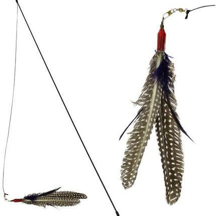 GoCat Da Bird Rod and Feather Cat Toy, Handmade in The USA (1 Bird)