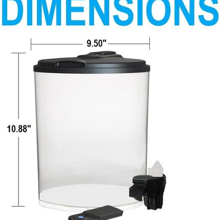 Koller Products AquaView 2-Gallon Plastic 360 Aquarium with Power Filter & LED Lighting for Tropical Fish - Betta Fish