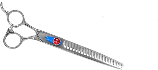 Kenchii Five Star Offset Handle Professional Dog Grooming Shear (21 Tooth Thinner Lefty)