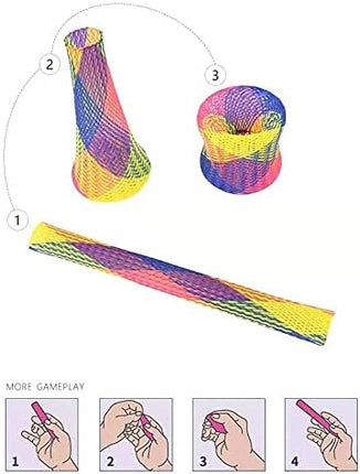 ISMARTEN Cat Spring Toys, Tube Toy Interactive Cat Toy for Indoor Cats, Plastic Spring Coils Attract Cats to Swat, Bite, Hunt(Random Color) (100 Packs)