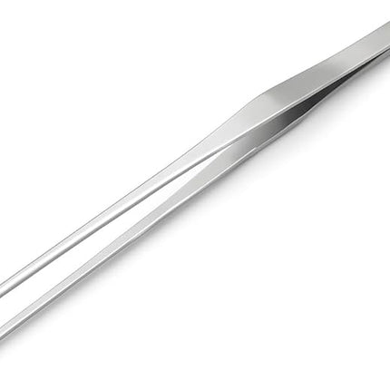 Mandala Crafts 15 Inches Silver Stainless Steel Straight Aquarium Tweezers for Aquatic Plants – Long Aquascape Forceps for Fish Tanks, Hospital Tanks, Goldfish Bowls, and Terrariums
