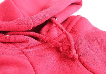 Lovelonglong Blank Basic Hoodie Sweatshirt for Dogs 100% Cotton Fits Small Medium Dachshund Large Dog Red D-M