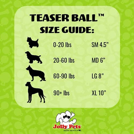 Jolly Pets Teaser Ball Dog Toy, Extra Large/10 Inches, Blue