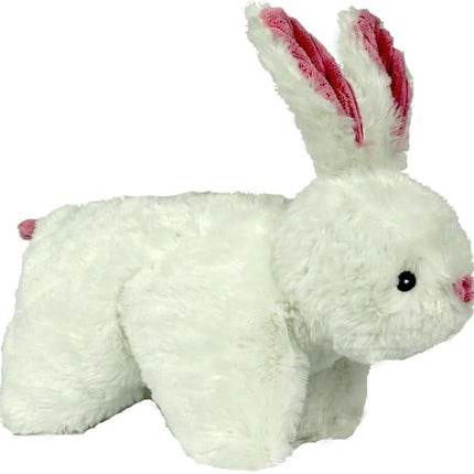 HuggleHounds Plush Dog Toy - Fuzzy Dog Toy, Soft Plush, Interactive Durable Stuffed for Small and Large Breeds with Squeaker - Squooshie Bunny