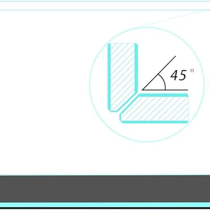 Fzone 10 Gal Rimless Low Iron Fish Tank Nova Clear Ultra-White 45° Mitered Edges Translucent Glass Anata Series Aquarium w/Black Foam Leveling Mat(S45-W30)