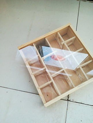 Hypeety Wooden Maze Tunnel Toy with Plastic Cover, Small Pet Animals Activity Sport Labyrinth Dwarf Hamster Play Toys Maze Tunnel Mice Wooden Funny Toy