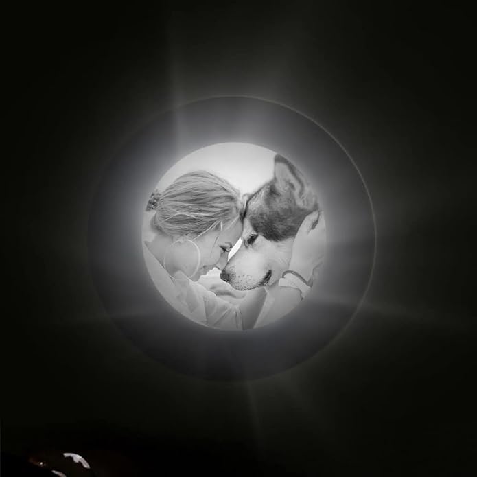 Custom Pet Necklace With Dog Bone Photo Projection Pendant 925 Sterling Silver Personalized Name and Dog Picture Necklace With Paw Print Pet Memorial Jewelry Gifts For Women Mother Wife