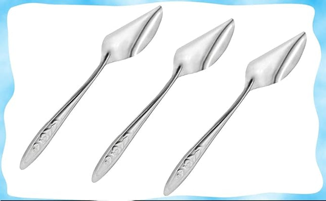 LILYS PET 4.7" Bird Parrot Stainless Steel Metal Feeding Spoon,Special Feeding Scoop Medicine Spoons Hand Feeding Spoons for Peony Cockatiel Parrot (3PCS)