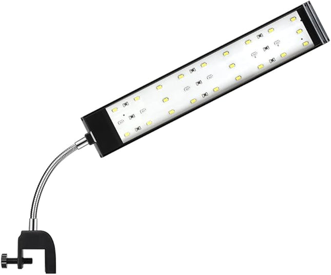 Aquarium Light Small LED Clip Light for Fish Tank 10W, 1 Yr Warranty