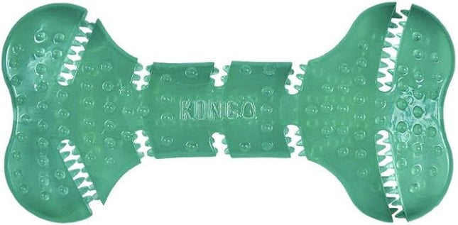 KONG Squeezz Dental Bone - Dog Toy for Cleaning Teeth - Flexible Chew Toy for Gentle & Mild Chewers - for Medium/Large Dogs
