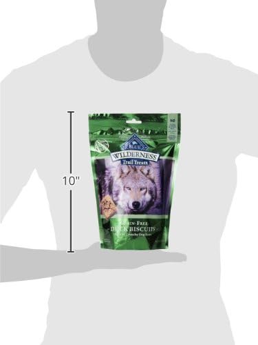 Blue Buffalo Wilderness Trail Treats High Protein Grain Free Dog Biscuits Crunchy Dog Treats, Duck Recipe, 10-oz Bag