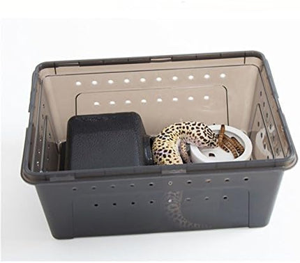 Hypeety Reptile Hide Box, Small Animal Hideaway, Hides with Texture Help Peeling, for Snakes, Lizards, Leopard Gecko (S)