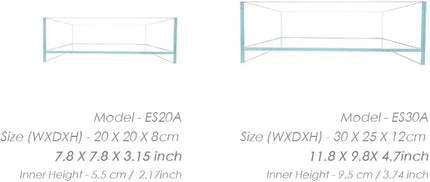 Nano Tall Rimless Aquarium Low Iron Frameless Fish Tank, Extra Clear with Floating Air Style, for Aquariums or Terrariums