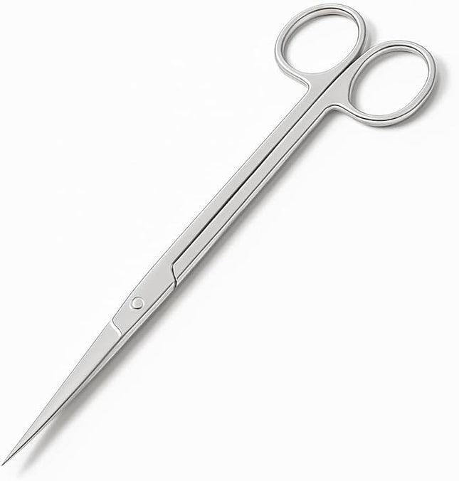Mandala Crafts 10 Inches Silver Stainless Steel Straight Aquarium Scissors for Trimming Aquatic Plants – Long Aquascape Scissors for Fish Tanks, Hospital Tanks, Goldfish Bowls, and Terrariums