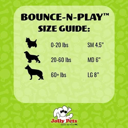 Jolly Pets Bounce-n-Play Dog Toy Ball, Orange, 4.5 Inches/Small, Model Number: 2545 OR