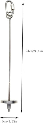 Bird Food Holder, Feeder Toy, Foraging Toy, Treat Skewer, Stainless Steel Parrot Fruit Vegetable Stick Holder (L)