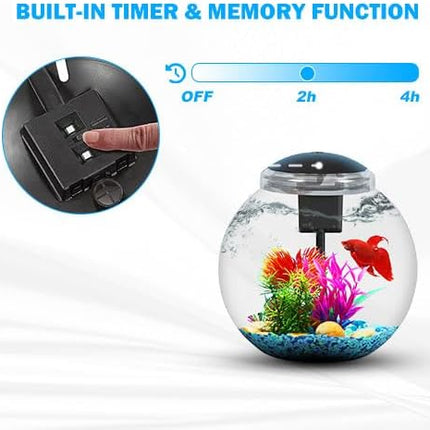 3-Gallon Aquarium Starter Kit, Ideal for Betta Fish and Other Tropical Fish, Includes Power Filter, LED Light, Hood, and Illustrated User Set Up Guide, Impact-Resistant Plastic