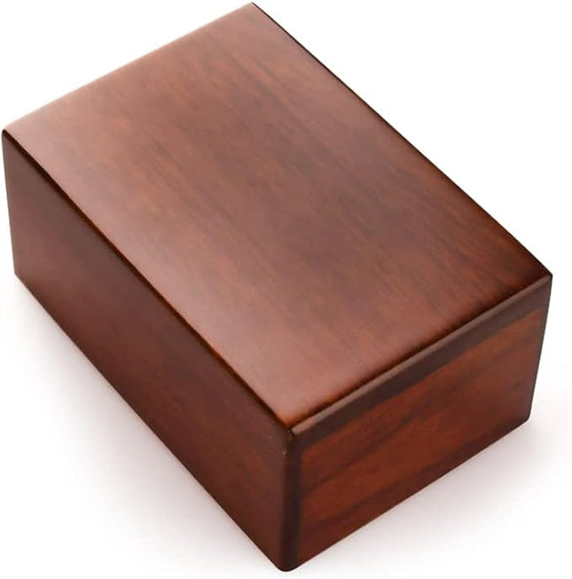 PCS Cremation Urns for Ashes, Pet Memorial Funeral Urns Box,Wooden Decorative Urn for Dog Cat,Cremation Keepsake Burial Ash Box - S (6 x 4 x 2.75'')