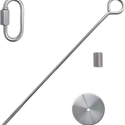 Bird Food Holder, Feeder Toy, Foraging Toy, Treat Skewer, Stainless Steel Parrot Fruit Vegetable Stick Holder (L)