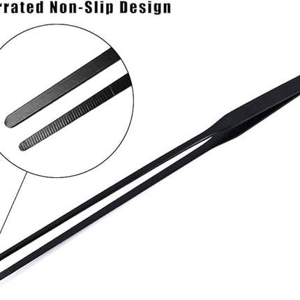 Snake Feeding Tongs, 2Pcs Ball Python Tweezers fit Leopard Gecko, Snakes, Lizards, Rose Hair Tarantula, Chameleon, Jumping Spider