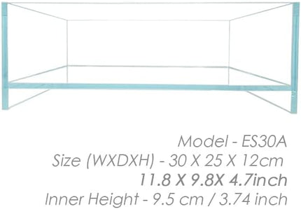 Nano Tall Rimless Aquarium Low Iron Frameless Fish Tank, Extra Clear with Floating Air Style, for Aquariums or Terrariums