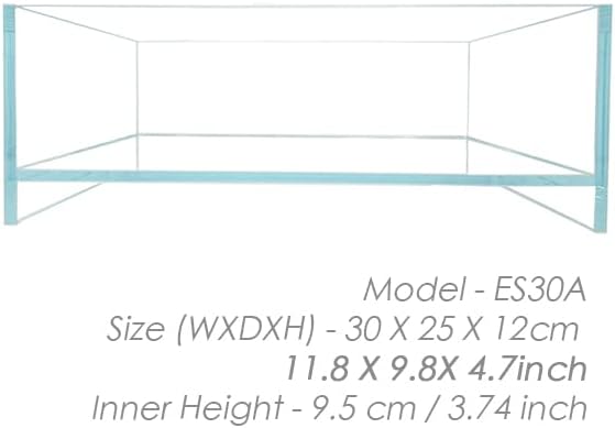 Nano Tall Rimless Aquarium Low Iron Frameless Fish Tank, Extra Clear with Floating Air Style, for Aquariums or Terrariums