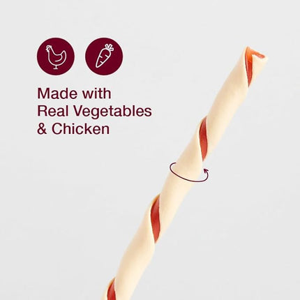 SmartBones Smart Twist Sticks, Rawhide Free Dog Chew Sticks, Made With Real Chicken, 50 Sticks , 9.7 Ounce (Pack of 1)