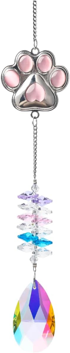 Pet Memorial Suncatcher,Dog Memorial Gifts for Loss of Dog,Cats Remembrance,Pet Loss Sympathy Gift,Bereavement Gifts(Pink)
