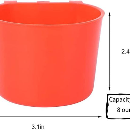 10 Pack Bird Cage Feeding Cups Chicken Seed Bowl Hanging Parrot Food Dishes,Feeder and Waterer Coop Cup Water Bottles for Pigeon Quail Parakeets Rabbit Poultry