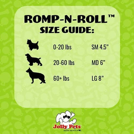 Jolly Pets Romp-n-Roll Rope and Ball Dog Toy, 4.5 Inches/Small, Purple, 4.5-Inch Romp-n-Roll, Purple