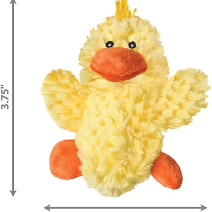 KONG Low Stuffing with Squeaker Dog Toy, X-Small, 3 Animals, Bear, Duck, Frog