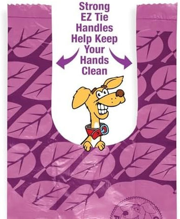 Happy Dootie Bags 10 Rolls.120 Bags with Handles. Clean, Quick and Convenient Pet Dog Poop Cleanup on Walks with Your Furry Friend. Made with Corn Starch. Strong and Leakproof. (Medium Size)
