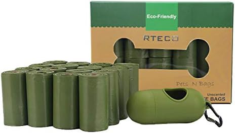 Biodegradable Doggy Poop Bags, Extra Thick Dog Poop Bags with Dispenser and Leash Clip, Scented Waste Bags for Puppy Outdoor Walking and Traveling,240 Counts