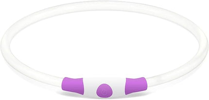Light up Dog Collar, BSEEN USB Rechargeable Flash Dog Necklace Light, Pet Safety Collar Makes Your Beloved Dogs Be Seen at Night for Small Medium Large Dogs(Purple)