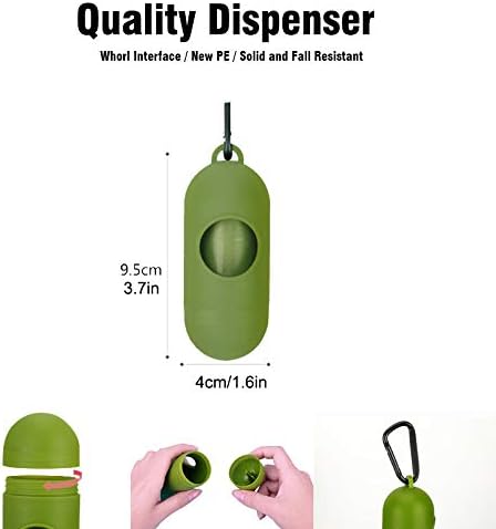 Biodegradable Doggy Poop Bags, Extra Thick Dog Poop Bags with Dispenser and Leash Clip, Scented Waste Bags for Puppy Outdoor Walking and Traveling,240 Counts