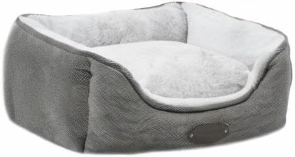 Dog Bed for Extra Small Dogs Breeds,Cat Bed,Puppy kennel bed,Deluxe Plush Dog Crate Beds,Comfy Durable Pet Sleeping bed,Washable rectangular dog bed & Non-Slip Bottom, Size (19"X16'' Grey)