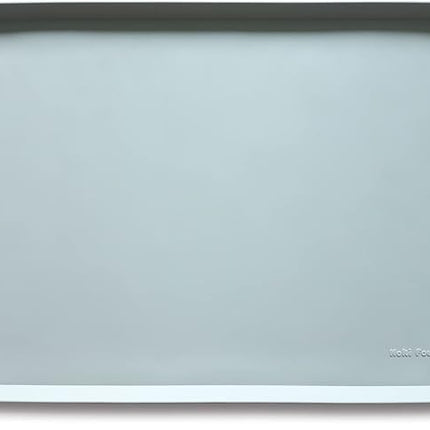 Hoki Found XX-Large Silicone Pet Food Mats Tray - Non Slip Pet Dog Cat Bowl Mats Placemat - Pet Water Mats for Carpet -Dog Pet Cat Feeding Mat - Waterproof Dog Cat Food Mats -Battleship