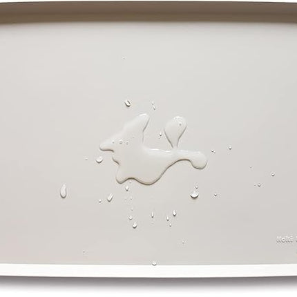 Hoki Found Large Silicone Non Slip Pet Feeding Mats - Waterproof Dog Cat Food Mats - Cream Brown