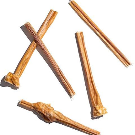 Jack&Pup 6 Inch Bladder Bully Sticks for Small Dogs (30 Pack) Single Ingredient Dog Treats, Puppy Chew Sticks