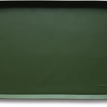 Hoki Found XX-Large Silicone Pet Feeding Mats - Non Slip Cat Dog Bowl Mats - Waterproof for Carpet - Dark Olive