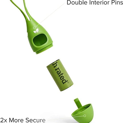 Earth Rated Dog Poop Bag Holder with Dog Poop Bags, Durable and Guaranteed Leakproof, Lavender Scented, 1 Dispenser and 15 Bags