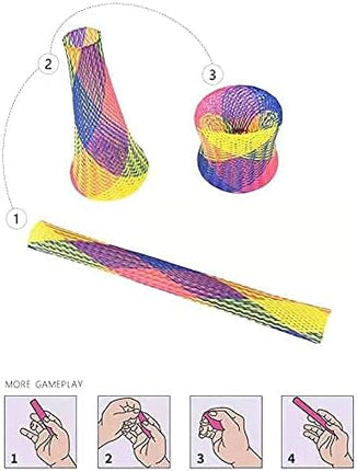 ISMARTEN Cat Spring Toys, 48 Packs Cat Tube Spring Toy Interactive Cat Toy for Indoor Cats, Plastic Spring Coils Attract Cats to Swat, Bite, Hunt(Random Color) (48 Packs)